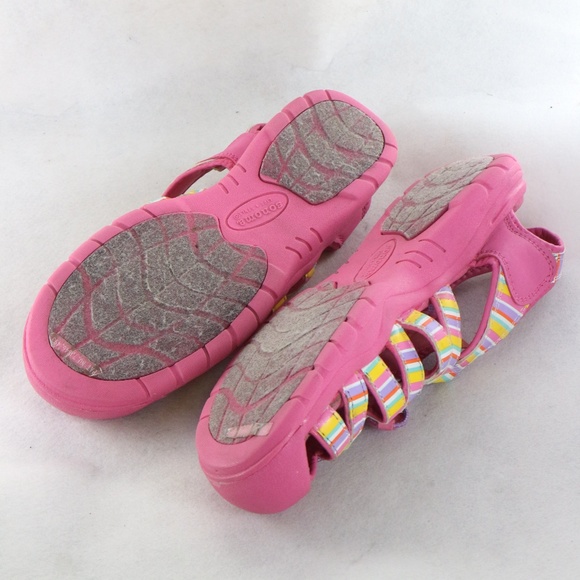 SONOMA Life + Style Pink Multicolor Strap Sandals Sz 5 Girls - Picture 8 of 8